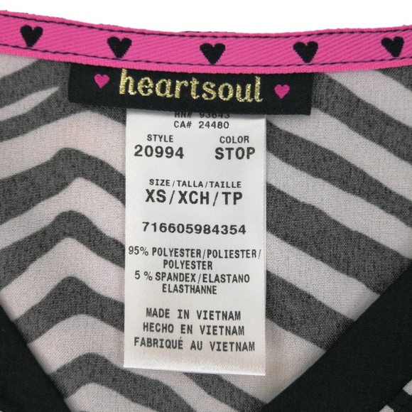 Heartsoul Scrub Top XS 20994-STOP Stripe a Pose - Picture 2 of 5